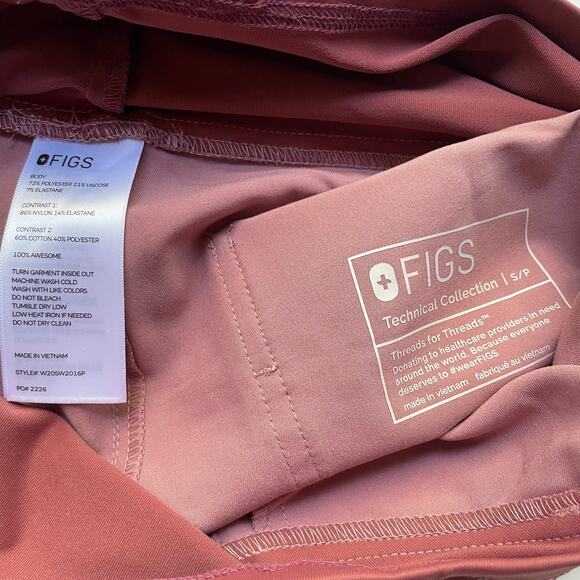 FIGS Zamora Maternity Scrub Pants Jogger Mauve Size Small Petite NEW - Picture 8 of 8